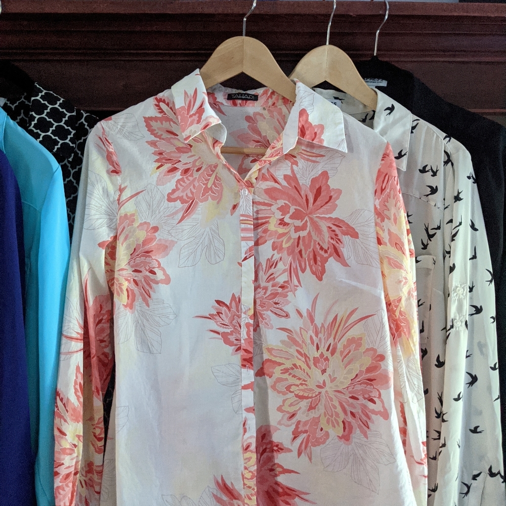 Tahari Button Down Blouse